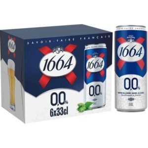 Buy 1664 Kronenbourg Biere Blonde Alcohol Free 6x33cl Cans wholesale